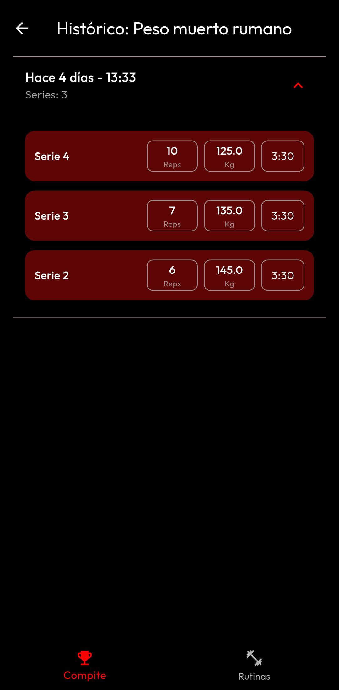 Historial de Rutinas